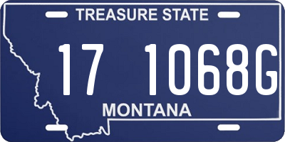 MT license plate 171068G