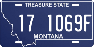 MT license plate 171069F