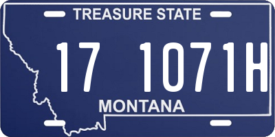 MT license plate 171071H