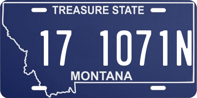 MT license plate 171071N