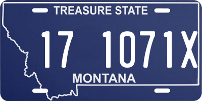 MT license plate 171071X