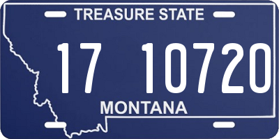 MT license plate 171072O
