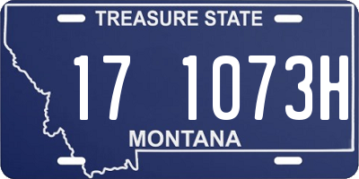 MT license plate 171073H