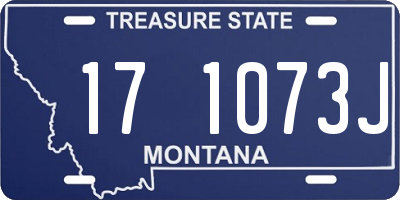MT license plate 171073J
