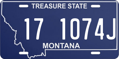 MT license plate 171074J