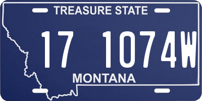 MT license plate 171074W