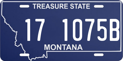 MT license plate 171075B