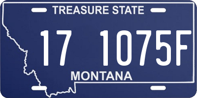 MT license plate 171075F