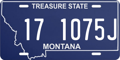 MT license plate 171075J