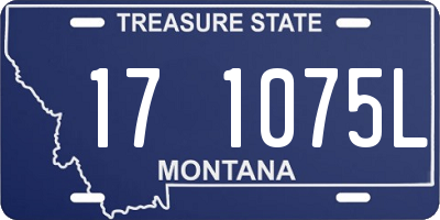 MT license plate 171075L