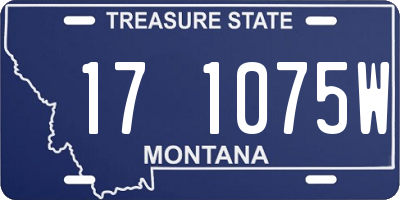 MT license plate 171075W