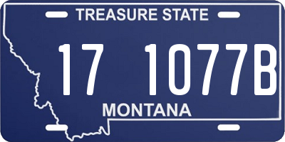 MT license plate 171077B
