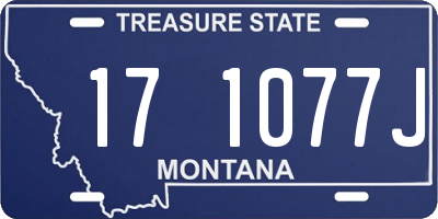 MT license plate 171077J