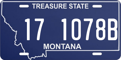 MT license plate 171078B