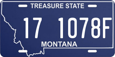 MT license plate 171078F