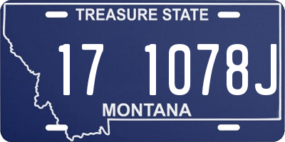MT license plate 171078J