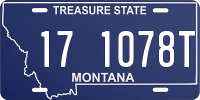 MT license plate 171078T