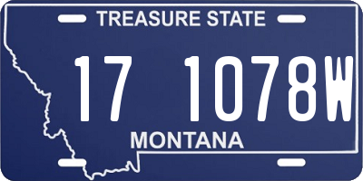 MT license plate 171078W