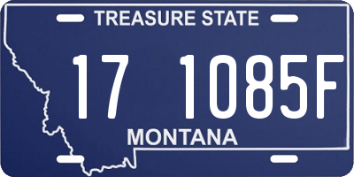 MT license plate 171085F