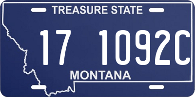 MT license plate 171092C