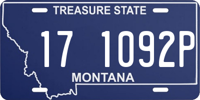 MT license plate 171092P