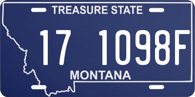 MT license plate 171098F