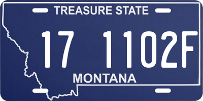 MT license plate 171102F