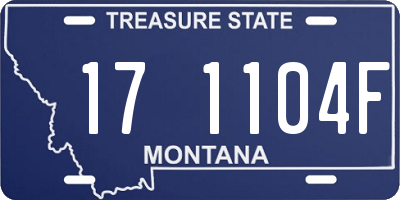 MT license plate 171104F