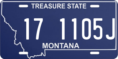 MT license plate 171105J