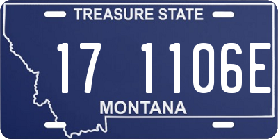 MT license plate 171106E