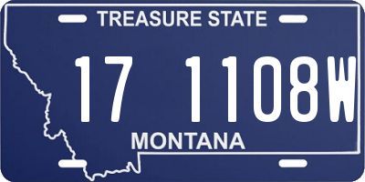 MT license plate 171108W