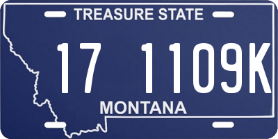 MT license plate 171109K