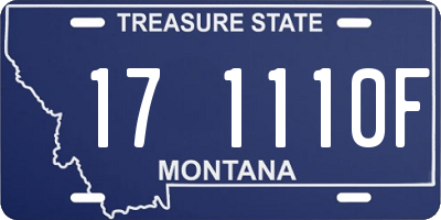 MT license plate 171110F