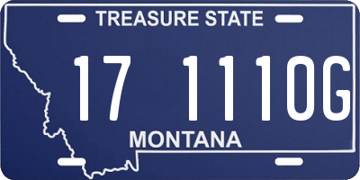 MT license plate 171110G