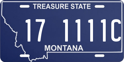 MT license plate 171111C