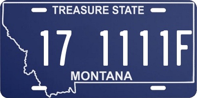MT license plate 171111F