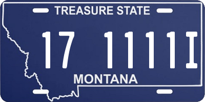 MT license plate 171111I