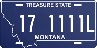 MT license plate 171111L