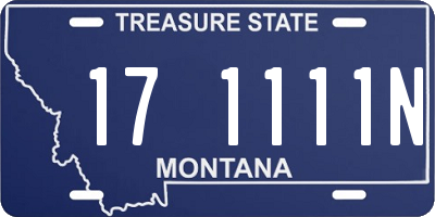 MT license plate 171111N