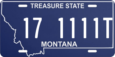 MT license plate 171111T