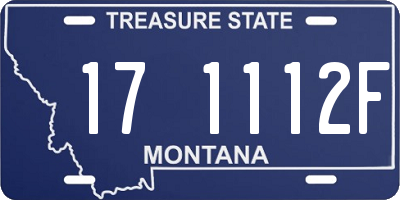 MT license plate 171112F