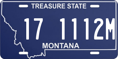 MT license plate 171112M