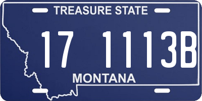 MT license plate 171113B