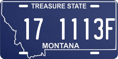 MT license plate 171113F