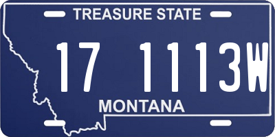 MT license plate 171113W