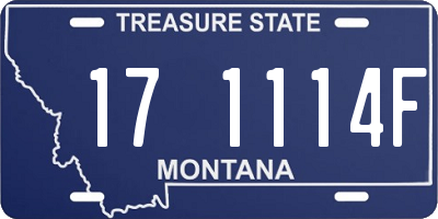 MT license plate 171114F