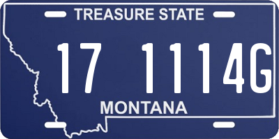 MT license plate 171114G
