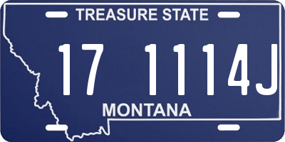 MT license plate 171114J