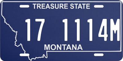 MT license plate 171114M