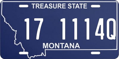 MT license plate 171114Q